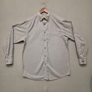 Roundtree & Yorke Gold Label Men Non-Iron Perfect Performance Dress Shirt Sz‎ M